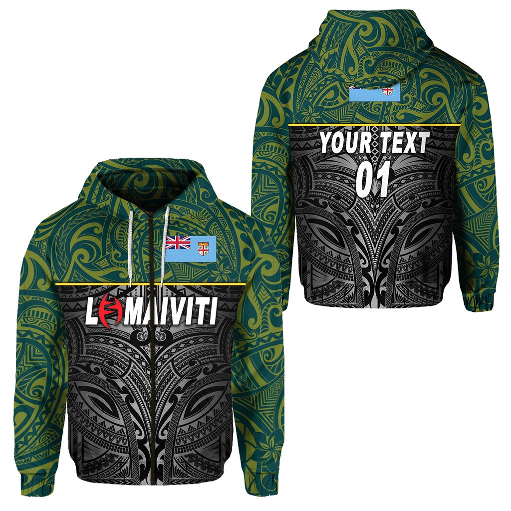 Custom Lomaiviti Fiji Rugby Zip Hoodie Original Style, Custom Text And Number LT8 - Wonder Print Shop