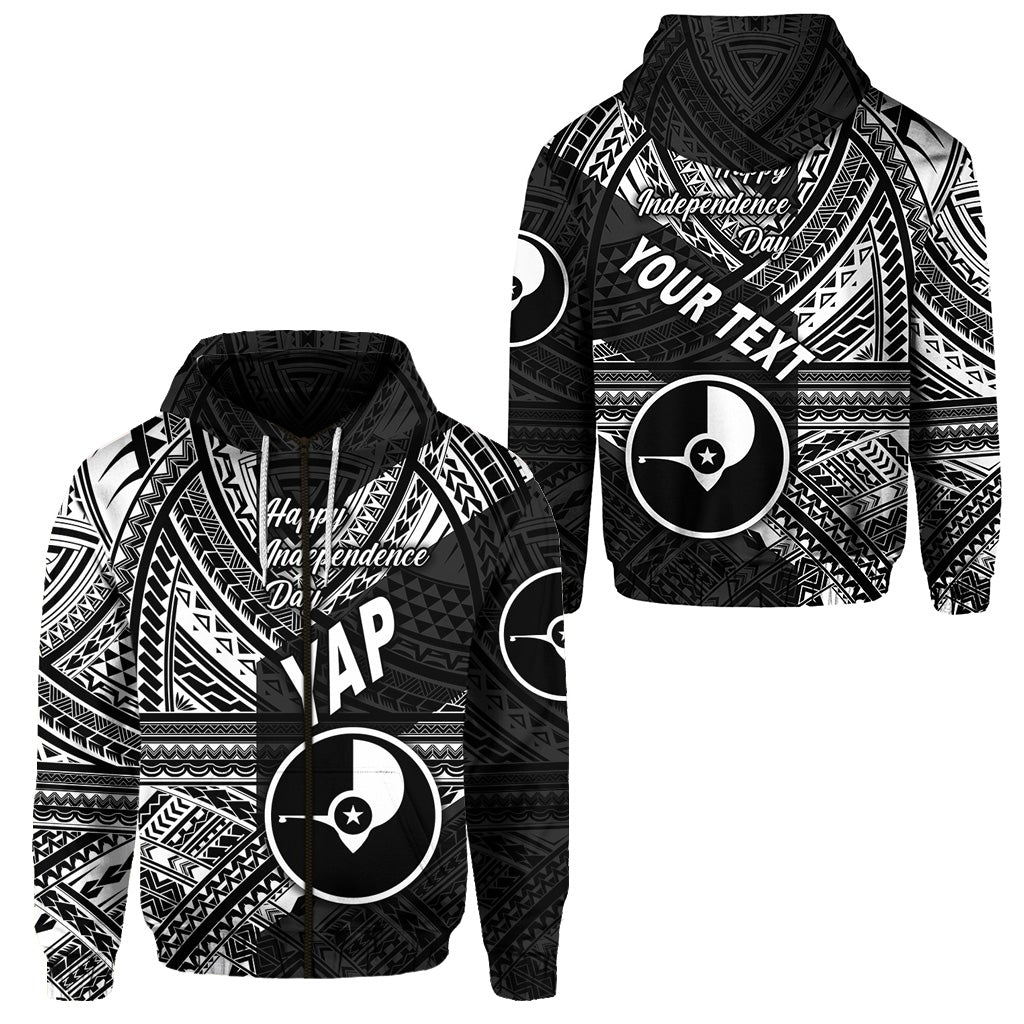 Custom FSM Yap Zip Hoodie Happy Independence Day Original Vibes Black LT8 - Wonder Print Shop