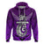 Custom Maori Aotearoa Manania Zip Hoodie Simple Sport Style Purple LT16 - Wonder Print Shop