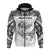 Custom Guam Rugby Zip Hoodie Polynesian Patterns White Ver.2 LT16 - Wonder Print Shop