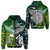 Custom New Zealand Cook Islands Zip Hoodie Together Paua Shell, Custom Text And Number LT8 - Wonder Print Shop