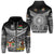 Custom Vanuatu And Fiji Zip Hoodie Together Black LT8 - Wonder Print Shop