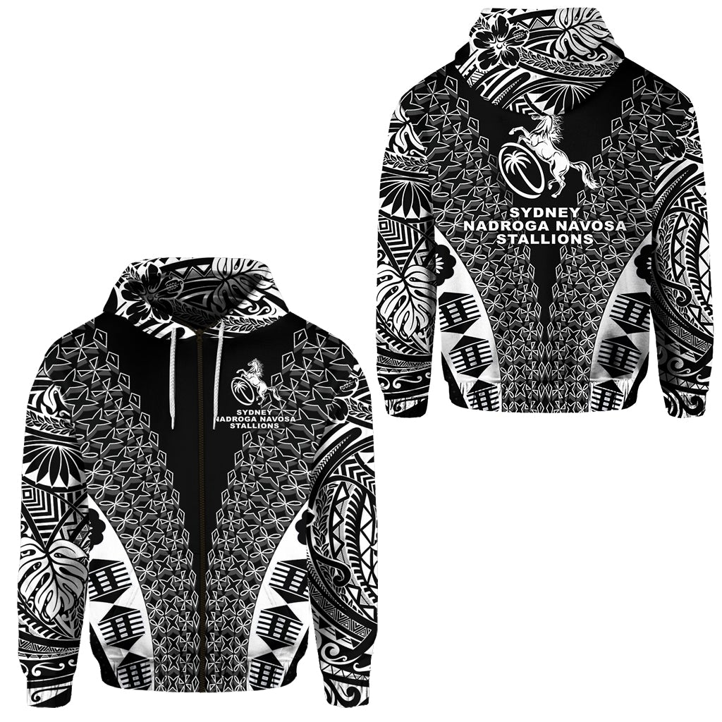 Fiji Rugby Zip Hoodie Sydney Nadroga Navosa Stallions Tapa Vibes LT8 - Wonder Print Shop