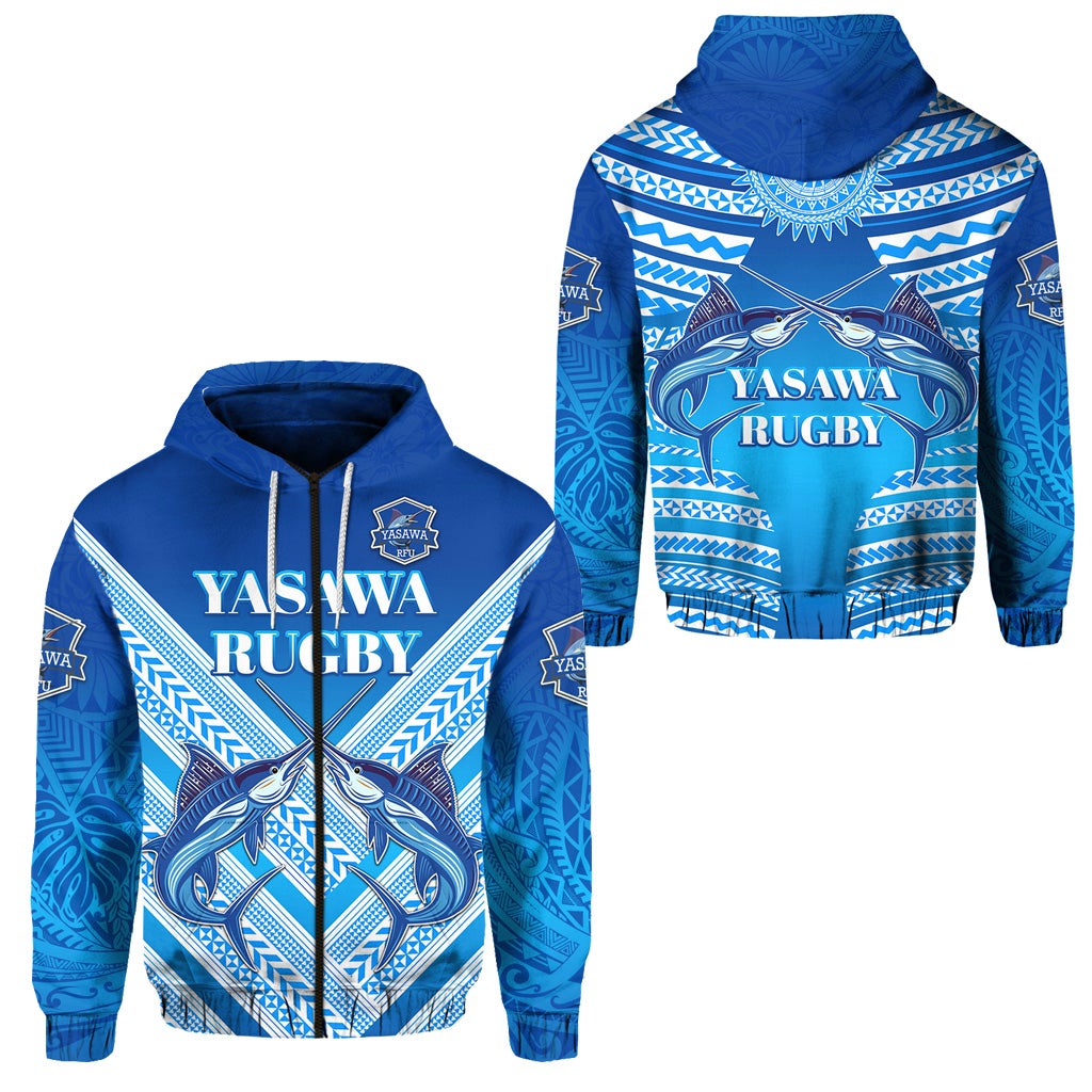 Fiji Yasawa Rugby Union Zip Hoodie Creative Style LT8 - Wonder Print Shop