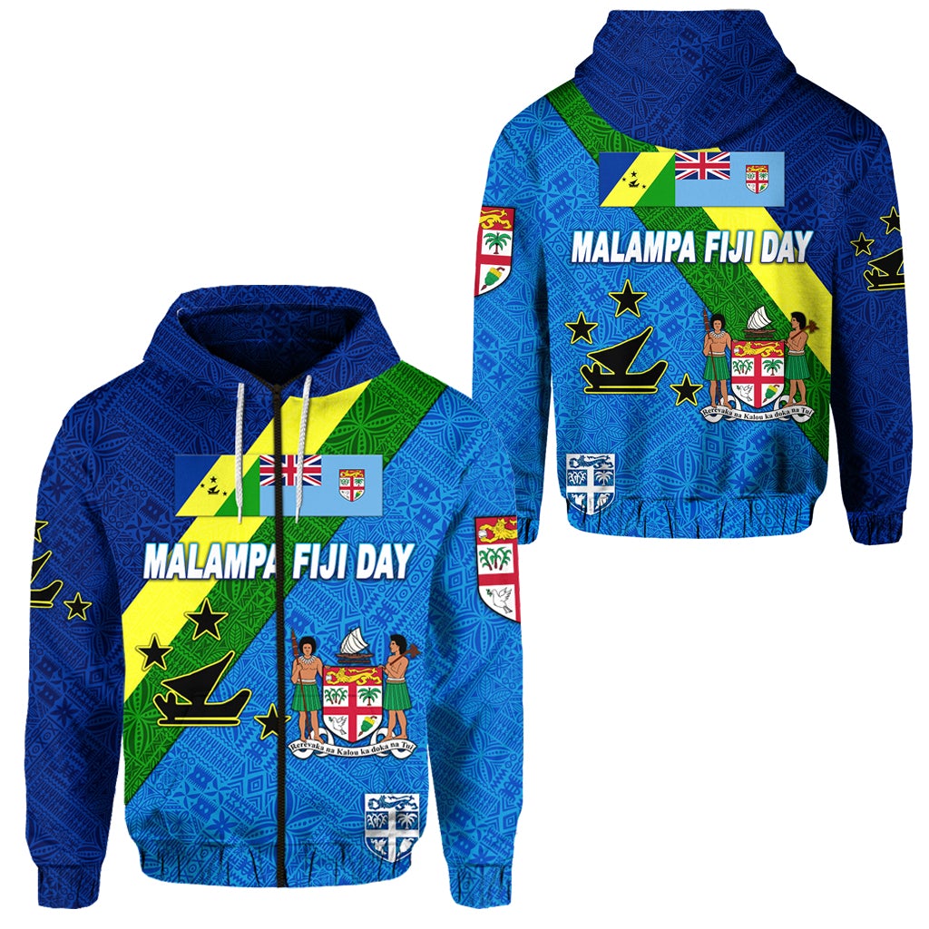 Vanuatu Malampa and Fiji Day Zip Hoodie October 10 LT8 - Wonder Print Shop