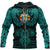 Viking Aaland Islands Zip Hoodie Valknut of Odin Cyan RLT12 - Wonder Print Shop