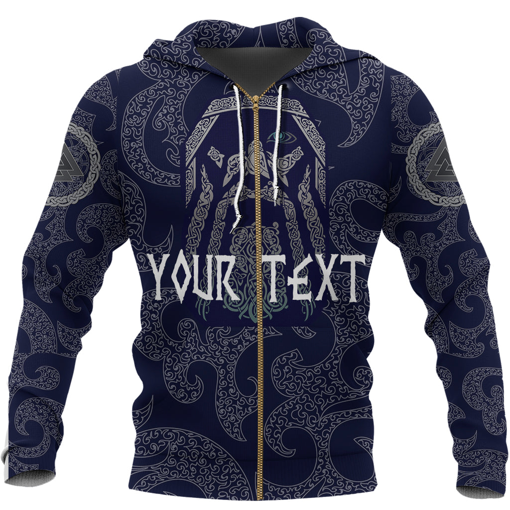 Custom Viking Zip Hoodie Odin God Tattoo RLT12 - Wonder Print Shop