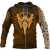 Viking Zip Hoodie Gold Spear Of The God Odin - Gungnir and Two Gold Ravens RLT12 - Wonder Print Shop