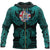 Viking Iceland Zip Hoodie Valknut of Odin Cyan RLT12 - Wonder Print Shop